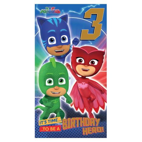 PJ Masks It's Time To Be A Birthday Hero 3rd Birthday Card £2.45